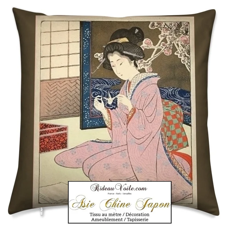 Luxe intérieur boutique décoration motif Estampes Geisha Art Japonais tissu au mètre