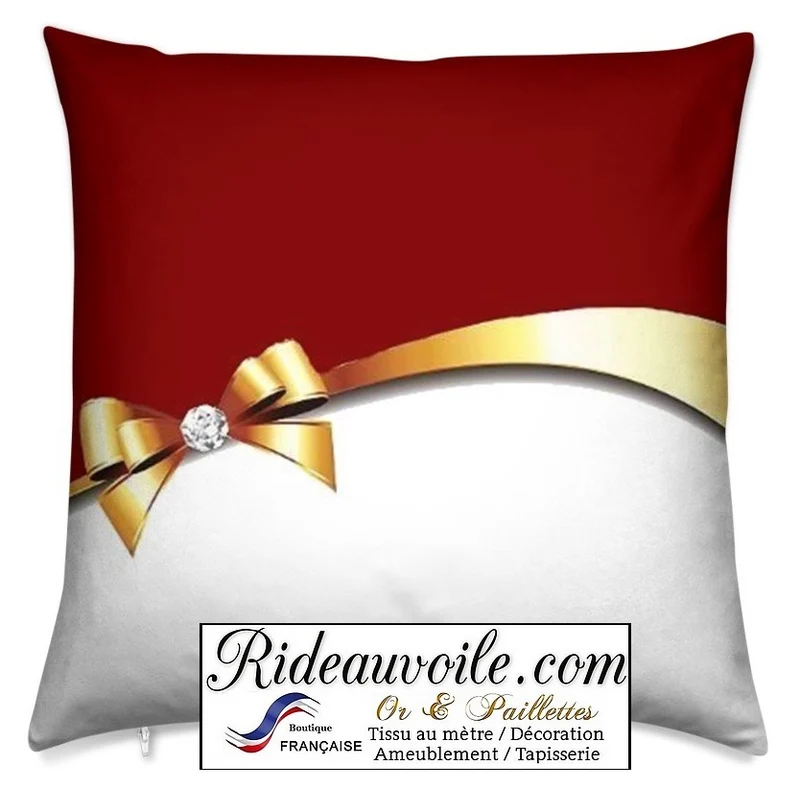 Tissu ameublement au mètre rideau Rouge Empire Or voilage tapisserie Paris Chic