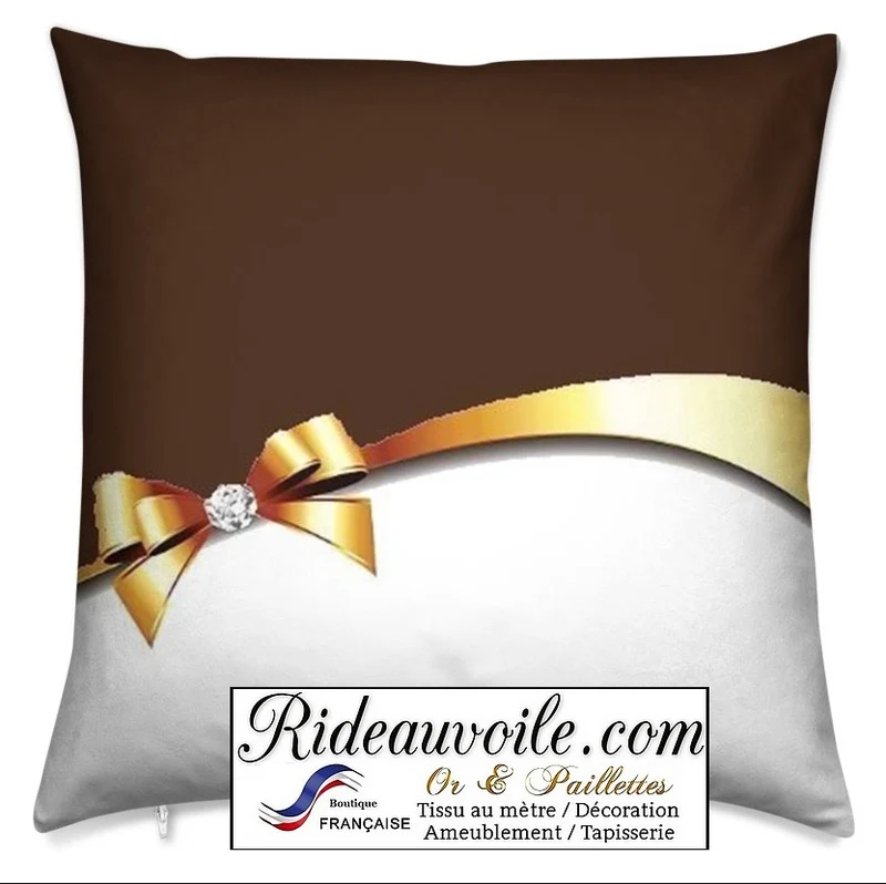 Tissu ameublement au mètre rideau d'Or Diamant motif pierres précieuses voilage