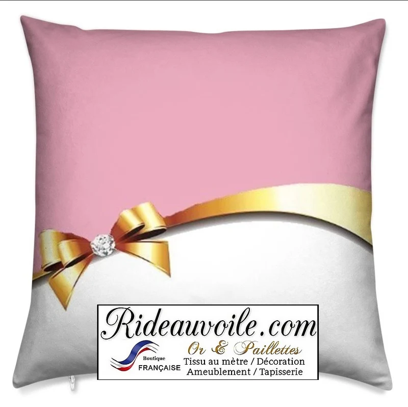 Fashion style girly tissu ameublement au mètre imprimé doré motif nœud diamant Or