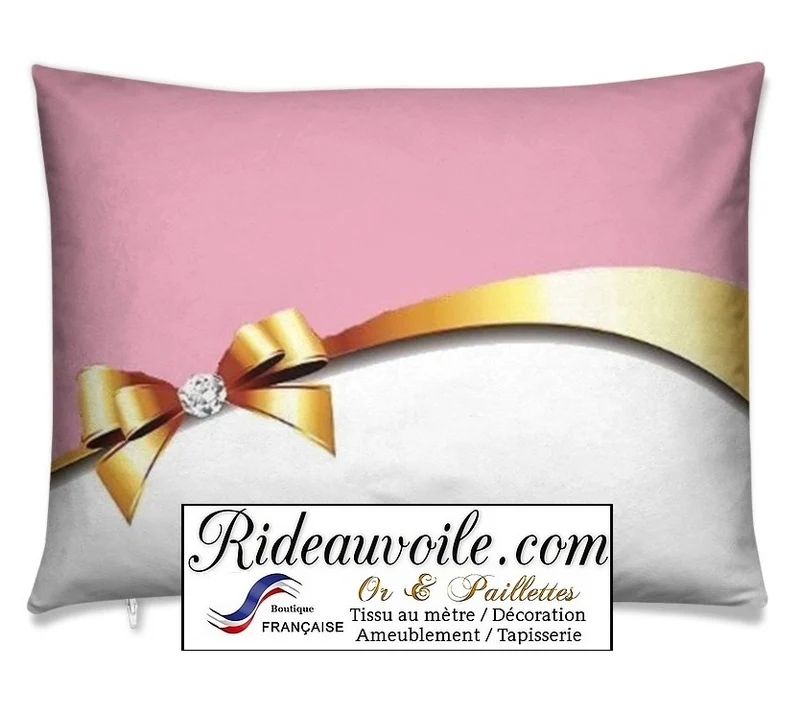 Fashion style girly tissu ameublement au mètre imprimé doré motif nœud diamant Or