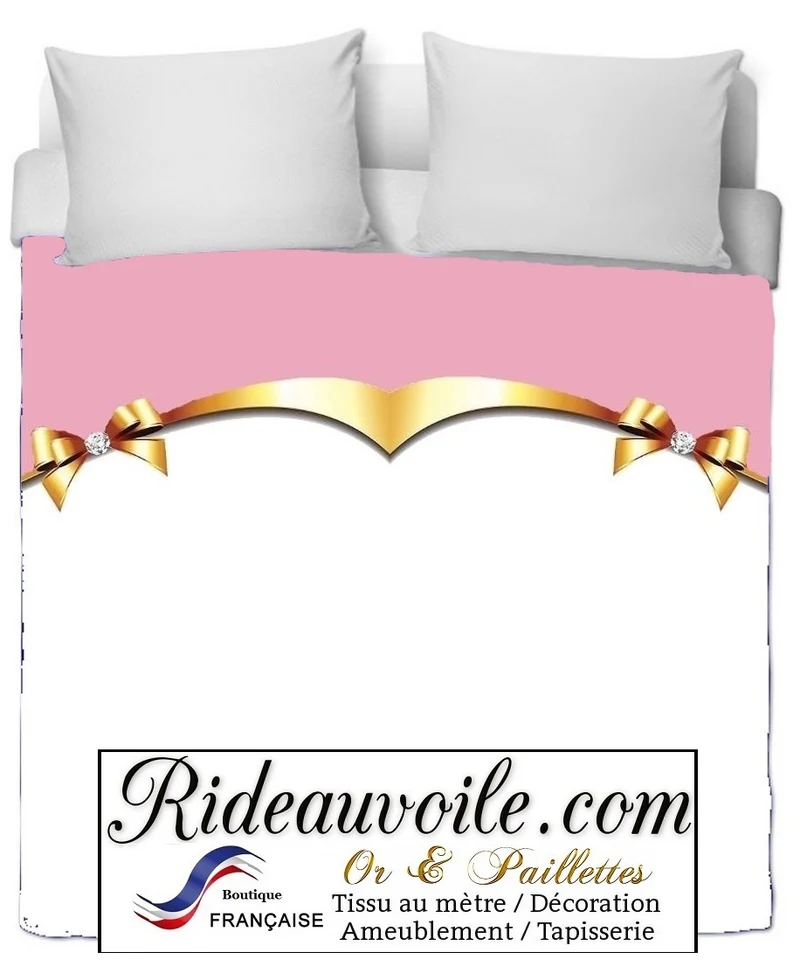 Fashion style girly tissu ameublement au mètre imprimé doré motif nœud diamant Or