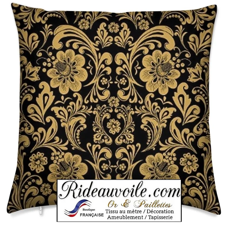 Boutique Tissu ameublement au mètre Baroque Or tapisserie décoration doré