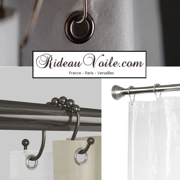 Finition œillet acier inoxydable rideau de douche accessoires tringle support fixation