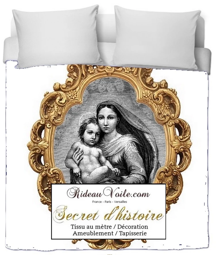 Tissu déco intérieur ameublement liturgique motif cadre Baroque religieux au mètre