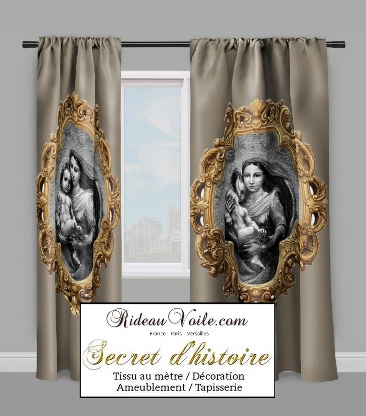 Tissu Tapisserie ameublement liturgique motif cadre Baroque religieux au mètre