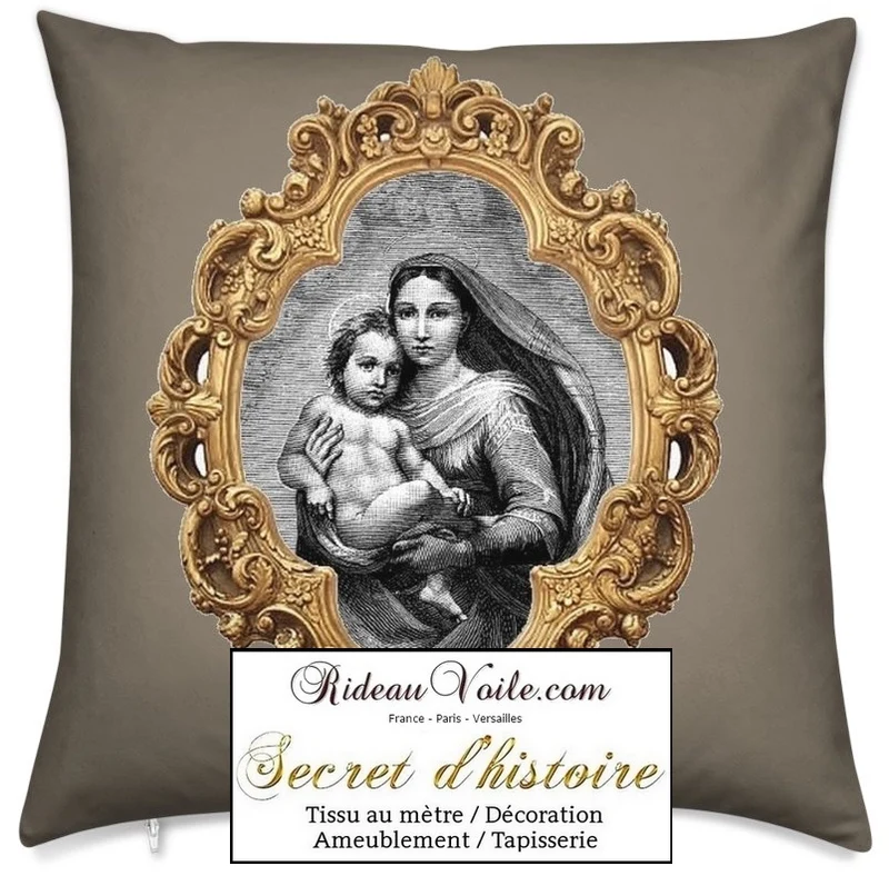 Tissu Tapisserie ameublement liturgique motif cadre Baroque religieux au mètre