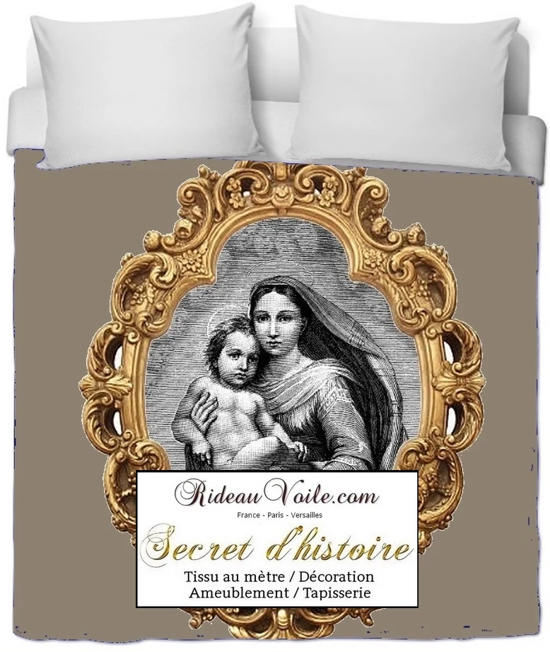 Tissu Tapisserie ameublement liturgique motif cadre Baroque religieux au mètre