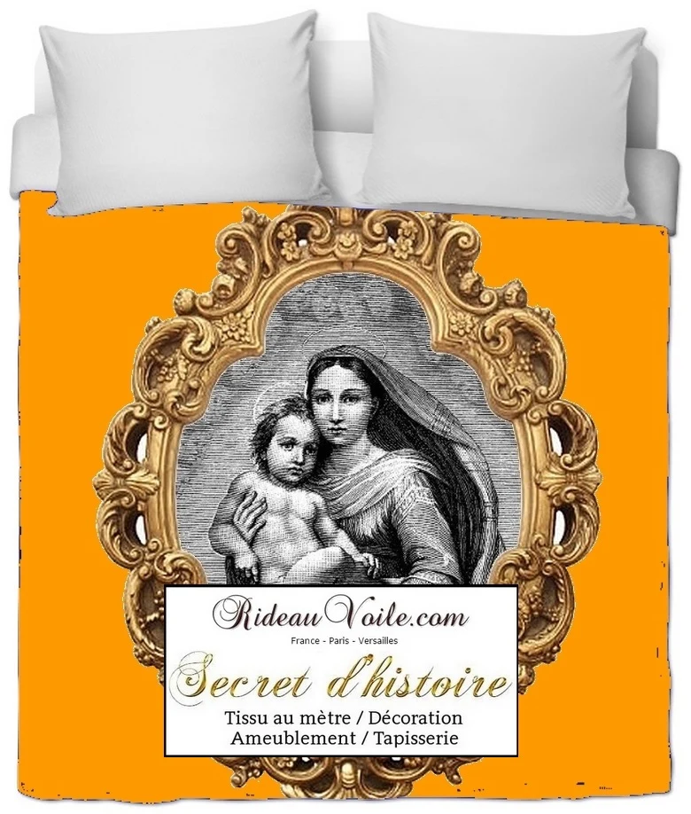 Tissu décoration ameublement liturgique motif religieux au mètre Rideau tapisserie