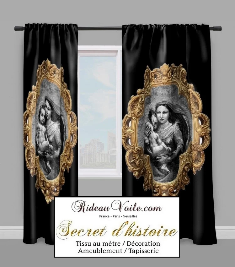 Tissu décoration ameublement liturgique motif religieux au mètre Rideau tapisserie