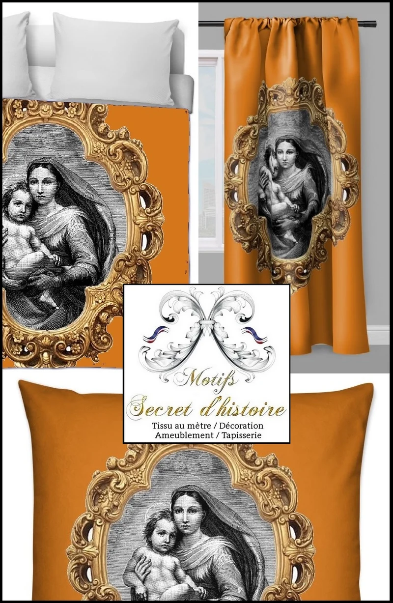 Tissu décoration ameublement liturgique religieux au mètre Rideau voilage tapisserie