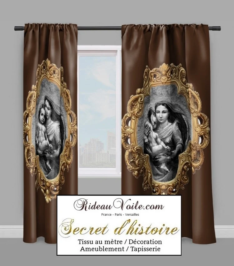Tissu décoration ameublement liturgique religieux au mètre Rideau voilage tapisserie