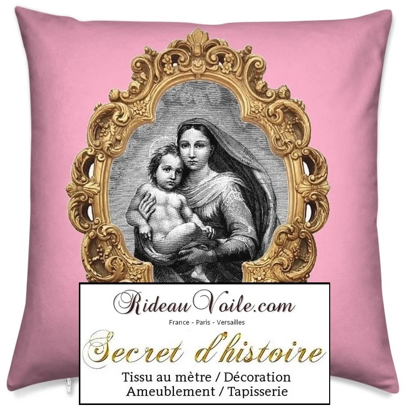 Tissu ameublement tapisserie liturgique paroisse motif Vierge Marie Madone Eglise