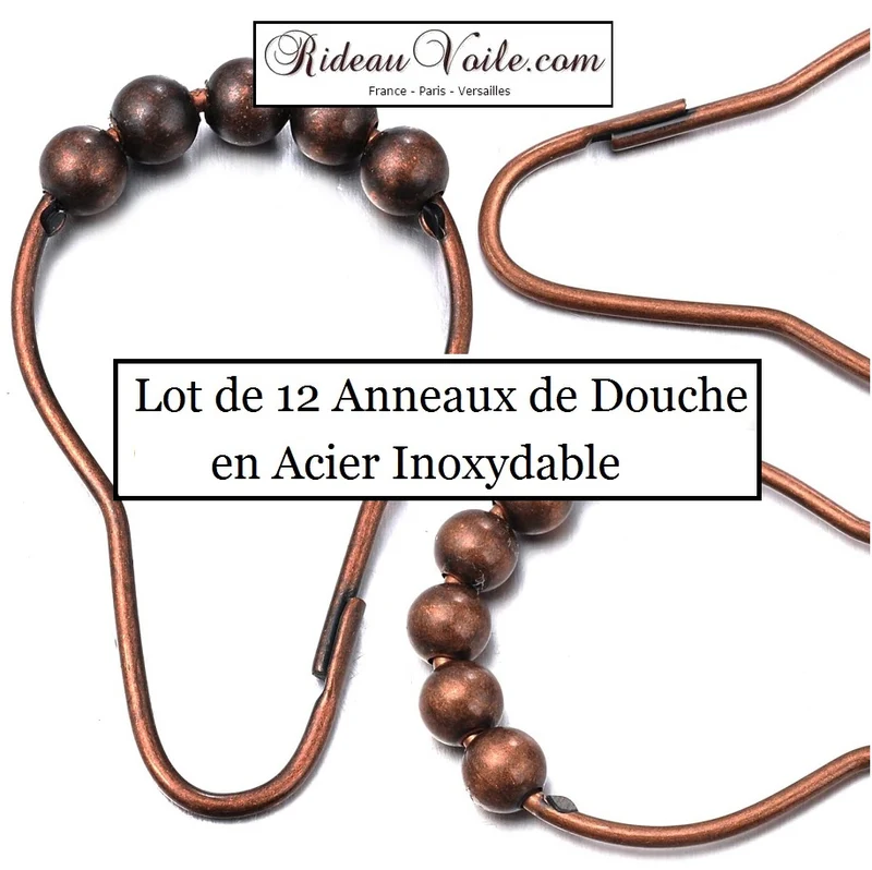 Finition rideau de douche accessoire tringle barre support fixation anneaux coulissant