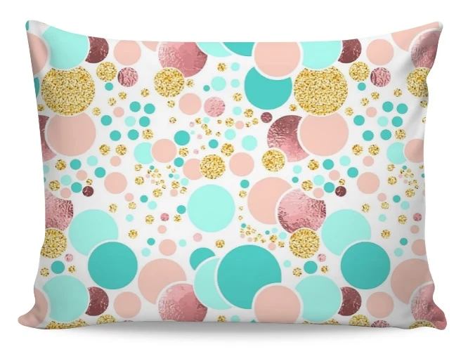 Tissu ameublement mètre rideau voilage motif ballon pois pastel or paillettes