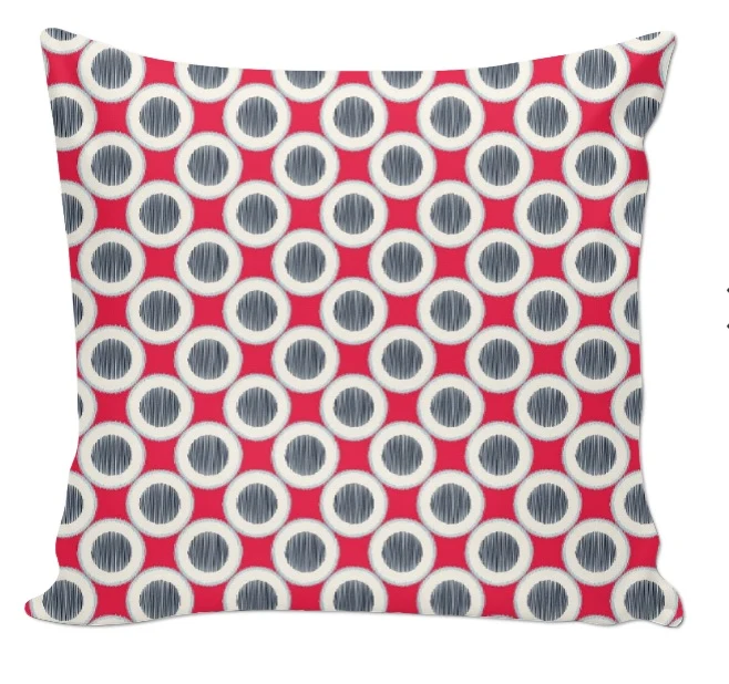 Tissu ameublement motif géométrique pois Gribouillage cercle mètre rideau voilage