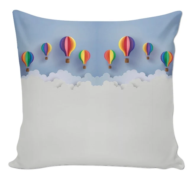 Tissu enfantin bébé ameublement motif ballon montgolfière mètre rideau couette tapisserie