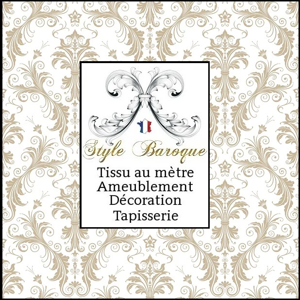 Rideaux voilages tissus mètre ameublement tapisserie satin jacquard Baroque Damas