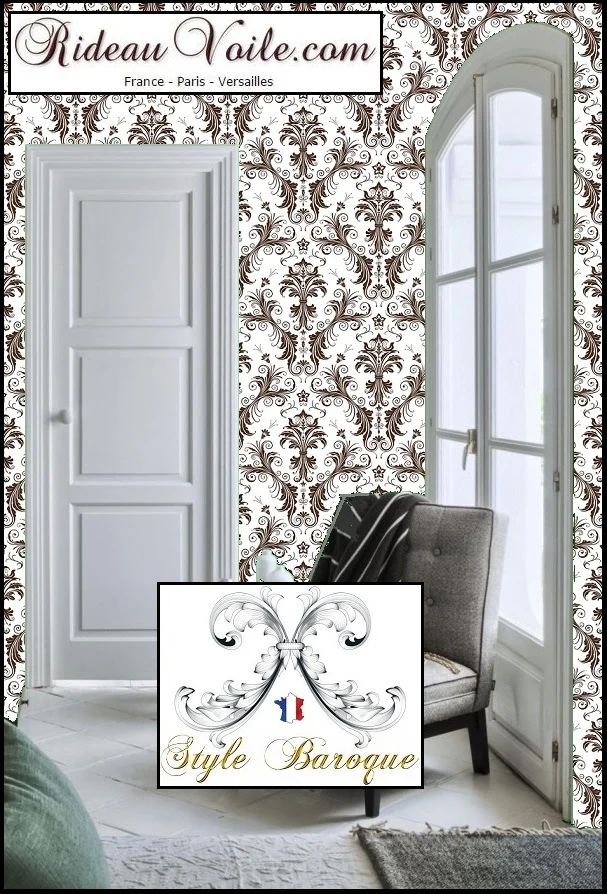 Tissus mètre ameublement tapisserie satin soie jacquard motif Baroque Damas rideau