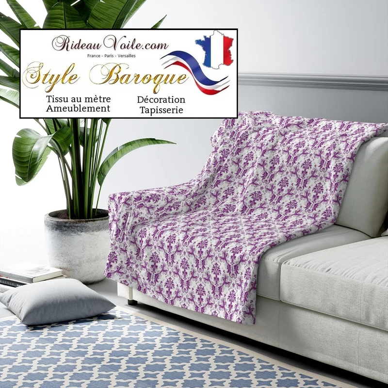Rideaux voilages boutique tissus ameublement ornement Baroque mètre Damassé tapisserie