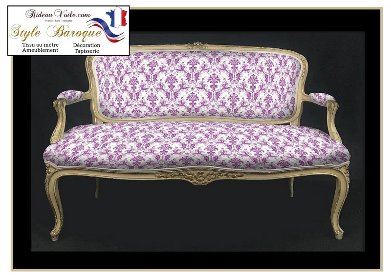 Rideaux voilages boutique tissus ameublement ornement Baroque mètre Damassé tapisserie