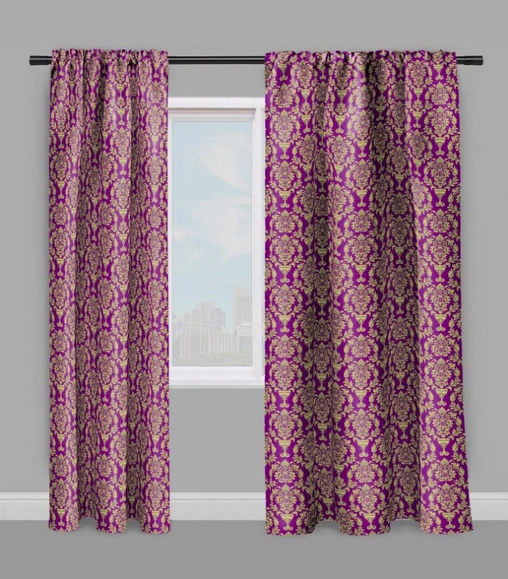 Tissus rideaux voilages ameublement Baroque mètre tapisserie soie satin jacquard