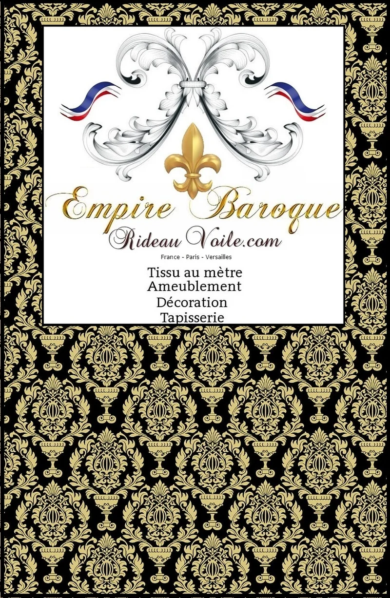 Paris Versailles Tissus rideaux voilages motif Damassé ameublement Baroque mètre