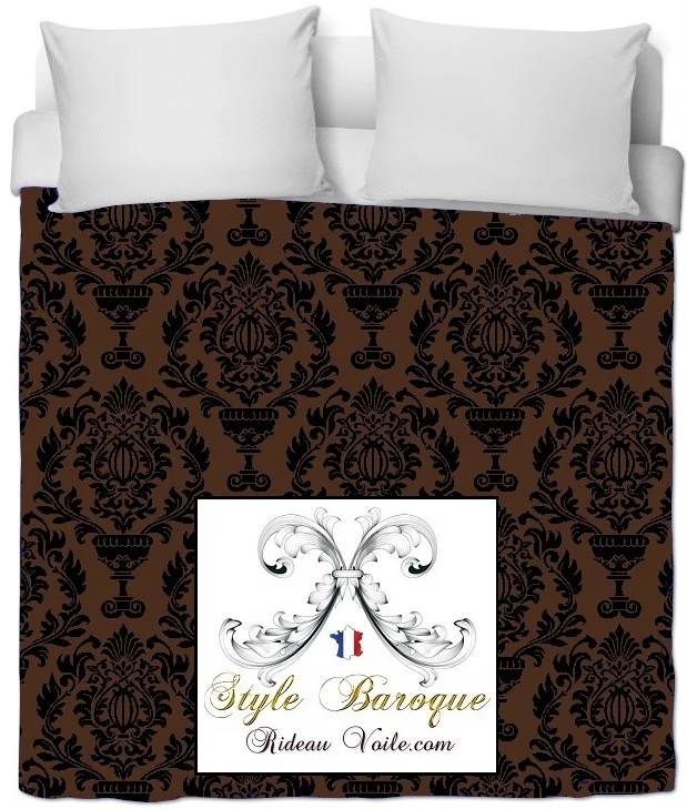 Tissu rideau voilage jacquard velours ameublement Baroque mètre tapisserie fauteuil