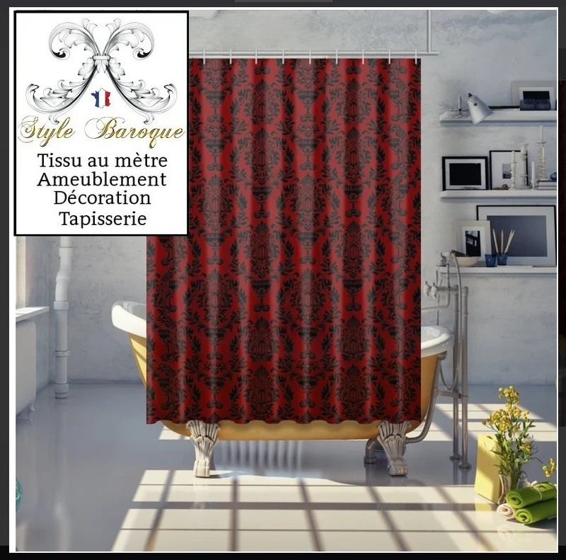 Tissu ameublement Baroque mètre rideau voilage tapisserie motif Damasco Damask