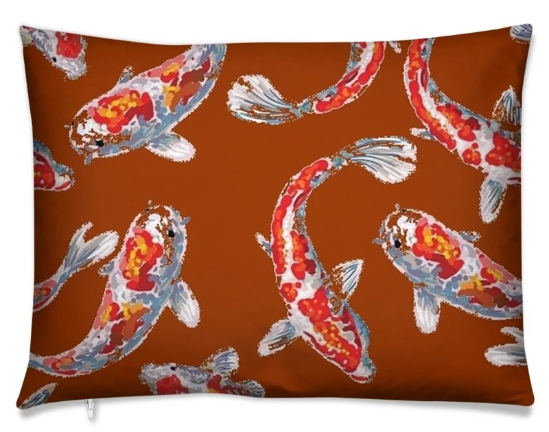 Tissu Japonais Asiatique rideau poisson Fabric Japanese meter fish Koï decorating home
