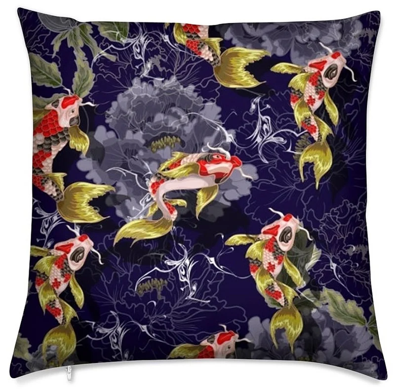 Déco tendance Japonaise rideau carpes poisson Fabric Japanese meter fish Koï decorating home