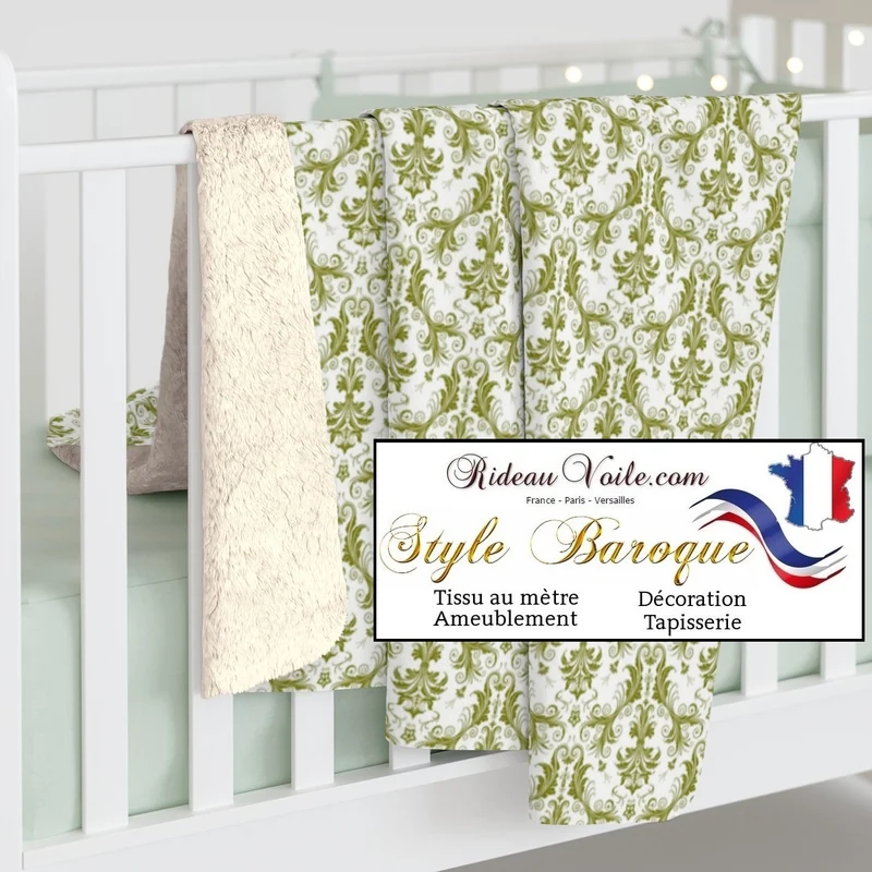 Boutique mondial tissu ameublement motif Baroque mètre rideaux occultant ignifugé