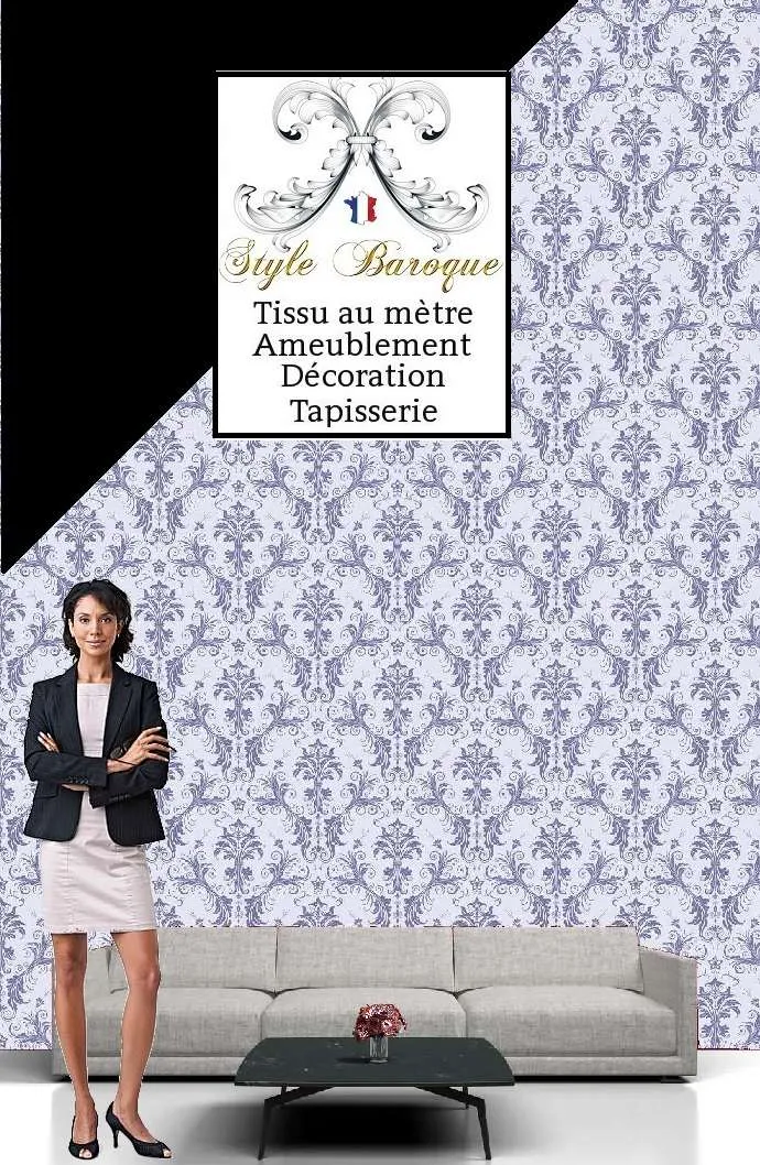 Tissus ameublement Baroque mètre rideaux tessuto tende barocco barockt Rido Stoff