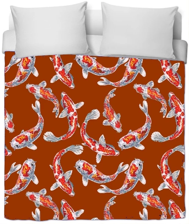 Tissu Japonais Asiatique rideau carpes poisson Fabric Japanese meter fish Koï decorating home