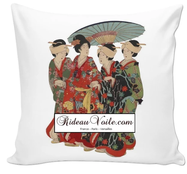 Tissu d'ameublement ethnique Asie Chine Japon femme imprimé Asiatique