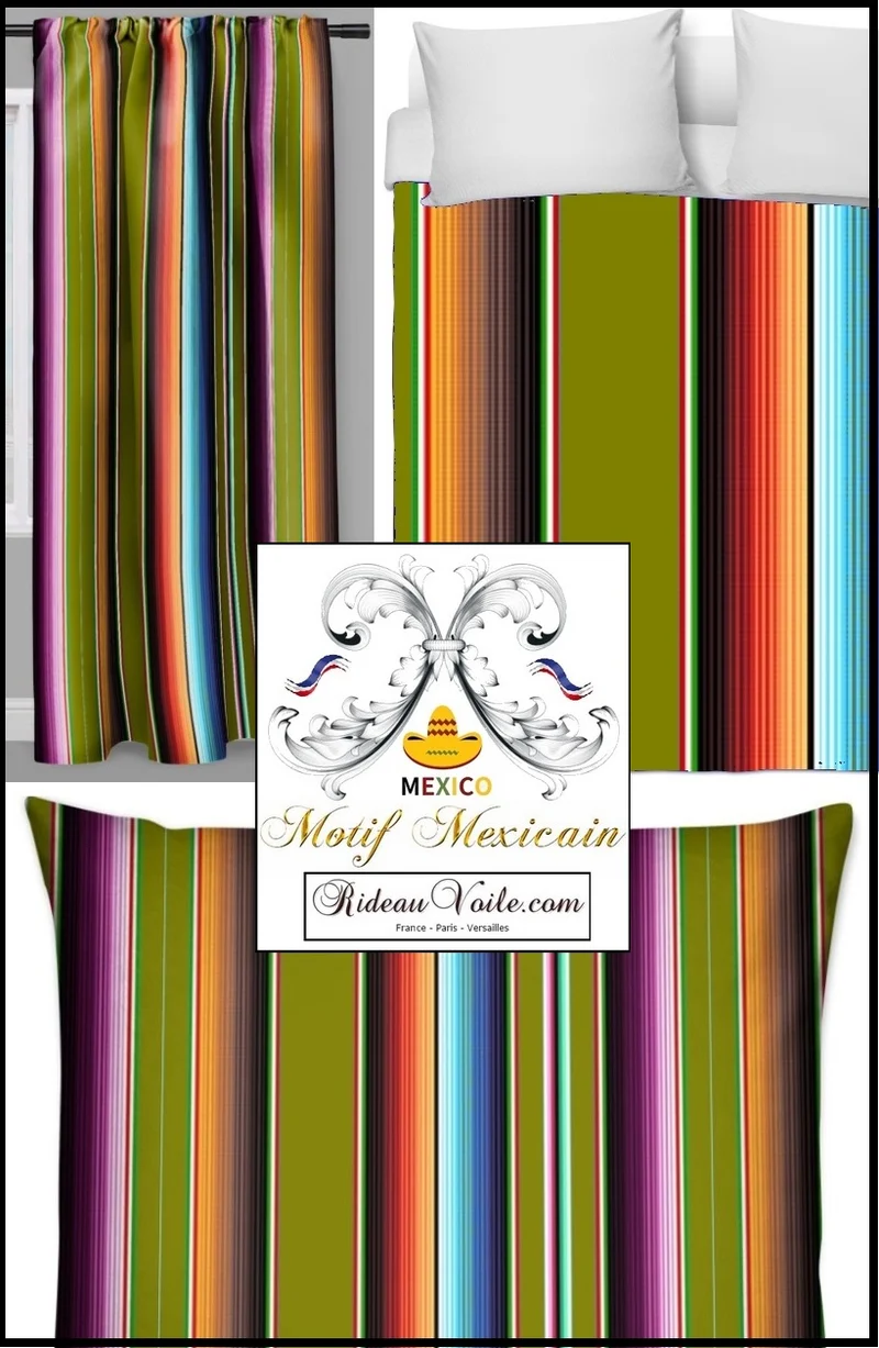Tissu motif mexicain ameublement tapisserie mexicaine Mexican Fabric meter Fabric home decor