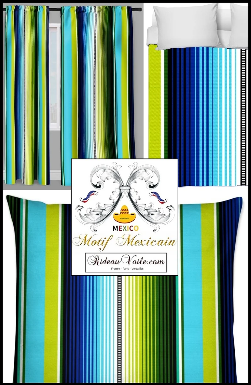 Mexican Fabric meter Fabric tissu d'ameublement mexicain mètre rideau couette