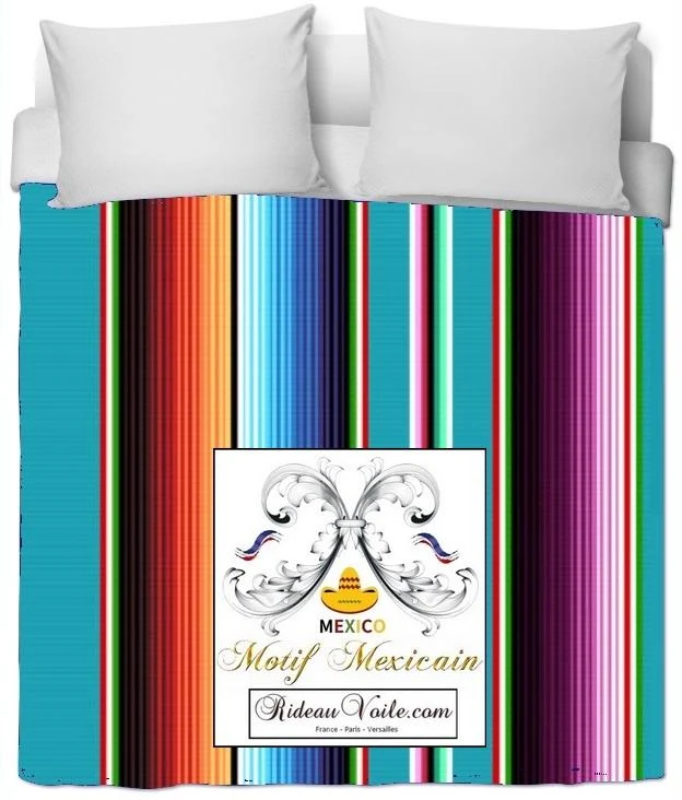 Mexican Aztec curtain tapestry upholstery tissu mexicain mètre rideau couette