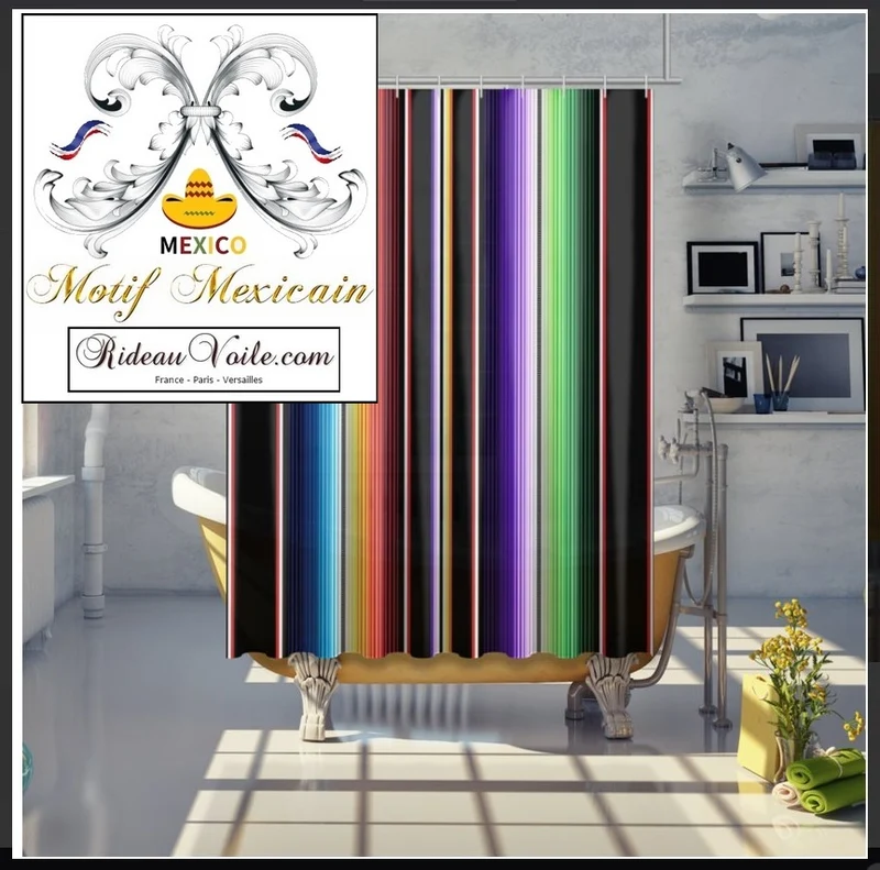 Rideau Imprimé Mexicain couette voilage ameublement tapisserie Mexican fabrics