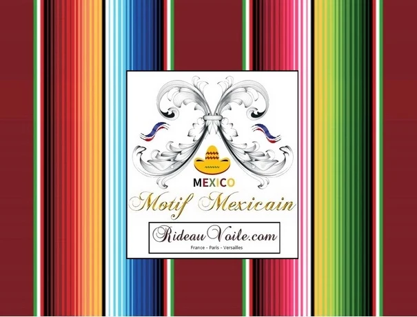 Boutique tissu ethnique ligne rayures imprimé Mexicain Texmex tapisserie rideau