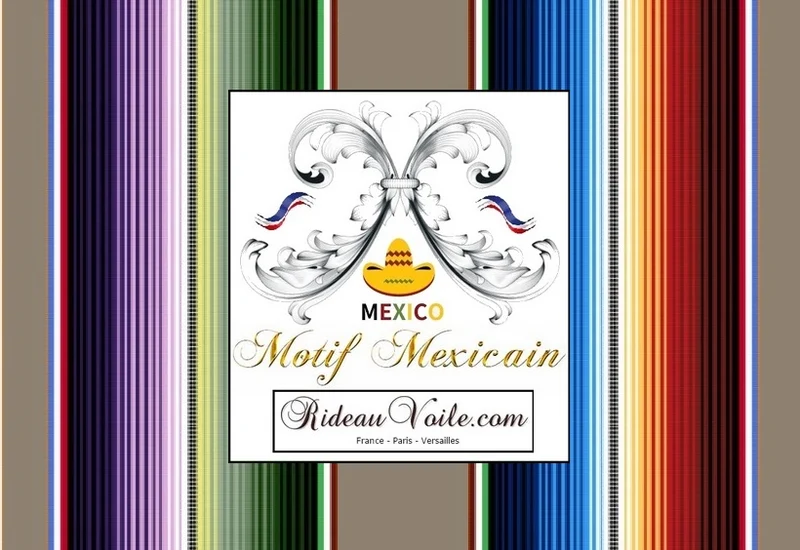 Tissu décoration ameublement tapisserie motif mexicain mètre rideau voilage