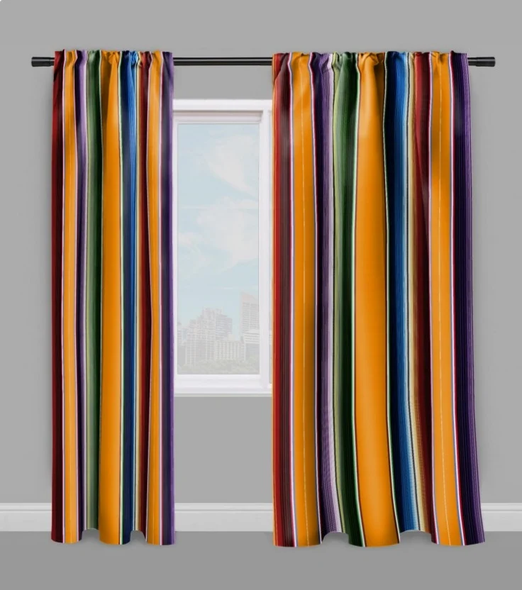Tissu ameublement Mexicain mexican fabric home decor drapes curtains duvet cover