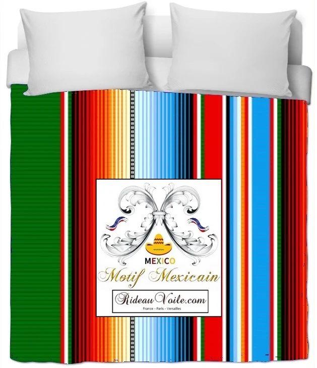 Mexicain rideau voilage tissu intérieur mexicain design ameublement tapisserie siège