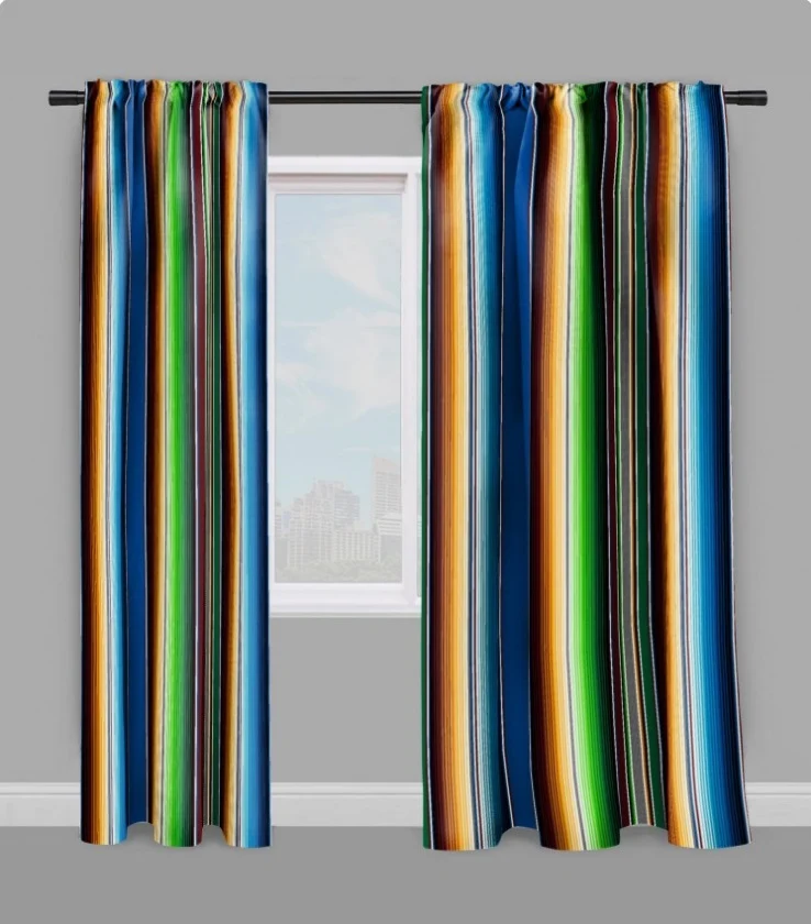 Décoration mexicaine motif Mexicain rideau voilage tissu ameublement tapisserie ignifugé
