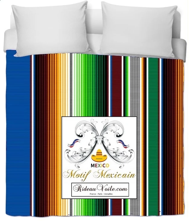 Décoration mexicaine motif Mexicain rideau voilage tissu ameublement tapisserie ignifugé