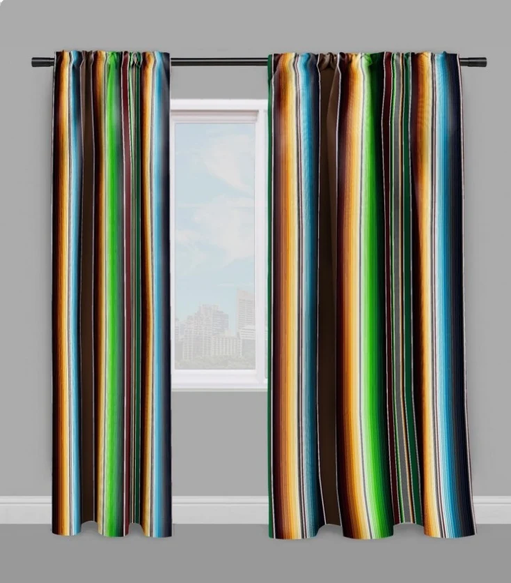 Texmex motif Mexicain rideau occultant tissu ameublement ignifugé mètre