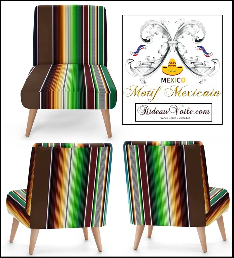 Texmex motif Mexicain rideau occultant tissu ameublement ignifugé mètre
