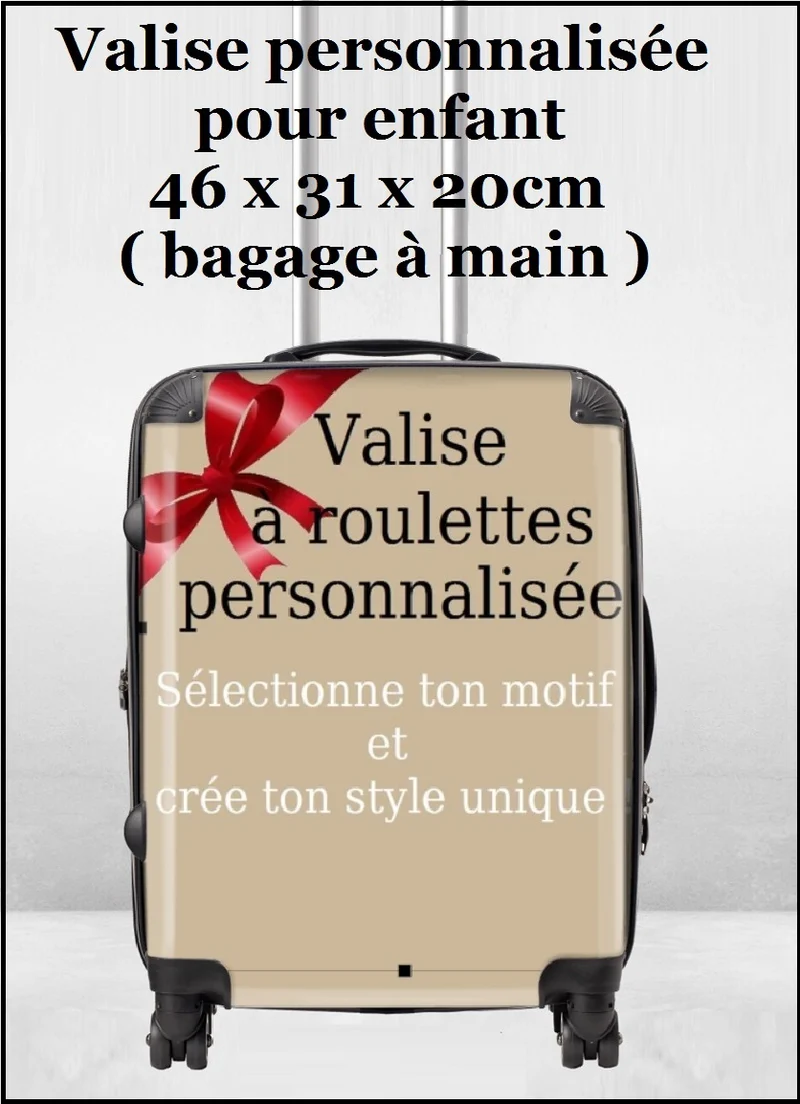 Valise à roulettes pour enfant personnalisable Motif personnalisé Design à personnaliser - Luggage kids custom pattern design