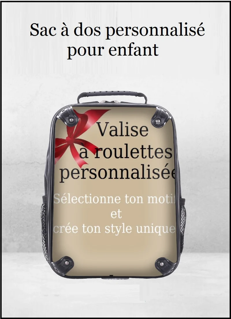 Sac à dos pour enfant personnalisable Motif personnalisé Design valise kids à personnaliser