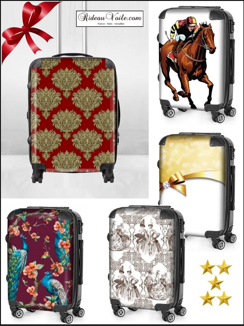 Valise taille moyenne à roulettes PERSONNALISABLE - Motif personnalisé - Design UNIQUE à personnaliser - Custom design your luggage